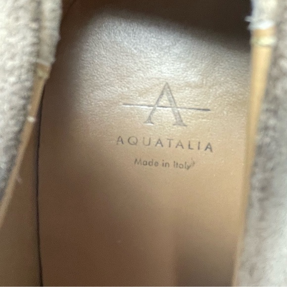 Aquatalia Hayley Tan Leather Platform Loafers Size 7.5 - Picture 7 of 10